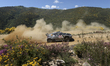 Oliver Solberg (SWE) and Elliott Edmondson (GBR) drive the Toyota GR Yaris Rally2 during S...