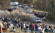Sami Pajari (FIN) and Marko Salminen (FIN) drive the Toyota GR Yaris Rally1 during SS11 Se...