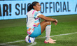 San Diego Wave FC forward Kenza Dali #10 sits on the ball during the National Women's Socc...