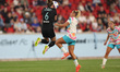Gotham FC defender Emily Sonnett #6 deflects the ball off her head during the National Wom...