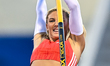Molly Caudery of Great Britain competes in the women's Pole Vault final at the Diamond Lea...