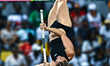 Alysha Newman of Canada competes in the women's Pole Vault final at the Diamond League Doh...