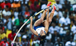 Roberta Bruni of Italy competes in the women's Pole Vault final at the Diamond League Doha...
