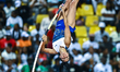 Roberta Bruni of Italy competes in the women's Pole Vault final at the Diamond League Doha...