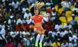 Molly Caudery of Great Britain competes in the women's Pole Vault final at the Diamond Lea...