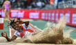 Ilionis Guillaume of France competes in the women's Triple Jump at the Diamond League Doha...