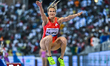 Neja Filipic of Slovenia competes in the women's Triple Jump at the Diamond League Doha Me...