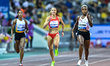 Naser Salwa Eid of Bahrain competes in the women's 400m final at the Diamond League Doha M...