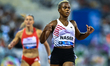 Naser Salwa Eid of Bahrain competes in the women's 400m final at the Diamond League Doha M...