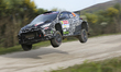 Oliver Solberg (SWE) and Elliott Edmondson (GBR) drive a TOYOTA GR Yaris Rally2 during SS1...