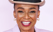American singer and songwriter Siedah Garrett wearing Veronica Swanson Beard arrives at th...