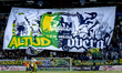 Supporters of ADO Den Haag attend the match between ADO and Telstar (play-off) at the Bing...