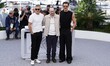 Joaquin Phoenix, Ari Aster and Pedro Pascal  during the ''Eddington'' photocall at the 78t...