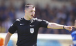 Match referee Lewis Smith officiates during the Sky Bet League 2 Play Off Semi Final 2nd L...