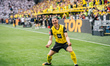 Marcel Sabitzer of Borussia Dortmund celebrates his team's second goal during the Bundesli...