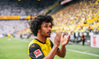 Karim Adeyemi of Borussia Dortmund looks on during the Bundesliga match between Borussia D...