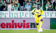 FC Dordrecht goalkeeper Celton Biai is present during the match between Dordrecht and De G...