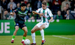 De Graafschap forward Tristan van Gilst and FC Dordrecht defender Sem Valk play during the...