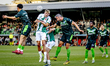 FC Dordrecht midfielder Jari Schuurman and De Graafschap forward Ralf Seuntjens play durin...