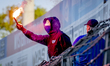 Supporters of De Graafschap attend the match between Dordrecht and De Graafschap (play-off...