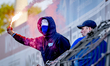 Supporters of De Graafschap attend the match between Dordrecht and De Graafschap (play-off...