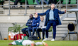 FC Dordrecht trainer Melvin Boel is present during the match between Dordrecht and De Graa...