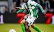 FC Dordrecht midfielder Kwame Tabiri plays during the match between Dordrecht and De Graaf...