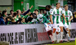 FC Dordrecht midfielder Gabriele Parlanti scores the 1-0 and celebrates the goal during th...
