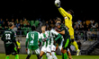 FC Dordrecht goalkeeper Celton Biai is present during the match between Dordrecht and De G...