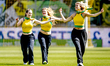 The atmosphere in the stadium during the match between ADO and Telstar (play-off) at the B...