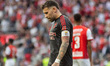 Otamendi plays during the Liga Portugal match between SC Braga and SL Benfica at Estadio M...