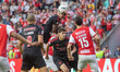 Antonio Silva and Otamendi participate in the Liga Portugal match between SC Braga and SL...