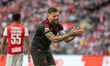 Otamendi plays during the Liga Portugal match between SC Braga and SL Benfica at Estadio M...