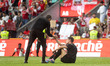 Bruno Lage and Taarabt participate in the final of the Liga Portugal match between SC Brag...