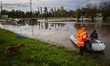 Floods occur in Campana, Buenos Aires Province, on May 17, 2025. 