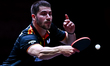 Patrick Franziska of Germany competes against Cheng-Ting Liao of Chinese Taipei during the...