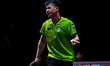 Cheng-Ting Liao of Chinese Taipei competes against Patrick Franziska of Germany during the...