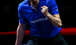 Ovidiu Ionescu of Romania competes against Noshad Alamiyan of Iran during the men's Single...