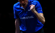 Ovidiu Ionescu of Romania competes against Noshad Alamiyan of Iran during the men's Single...