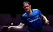 Ovidiu Ionescu of Romania competes against Noshad Alamiyan of Iran during the men's Single...