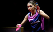 Bernadette Szocs of Romania competes against Wegrzyn Katarzyna of Poland during the women'...