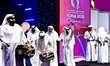 A Qatari traditional band performs during the opening ceremony of the ITTF World Table Ten...