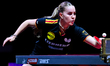 Annett Kaufmann of Germany competes against Wing Lam NG of Hong Kong, China, during the wo...