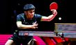 Alfred Dela Pena of New Zealand competes against Mohammed Abdulwahhab of Qatar during the...