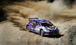 Driver Roope Korhonen and co-driver Anssi Viinikka, in a Toyota GR Yaris Rally2, face the...