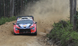 Ott Tanak and Martin Jarveoja from Estonia drive a Hyundai i20 N Rally1 during SS22 Parede...