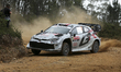 Sebastien OGIER (FR) and Vincent LANDAIS (FR) drive the TOYOTA GR Yaris Rally1 during the...