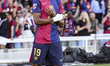Lamine Yamal of FC Barcelona celebrates after scoring a goal during the La Liga EA Sports...