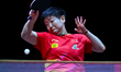 Yingsha Sun of China competes against Song Gyong Pyon of North Korea during the women's Si...