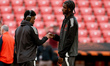 Amad Diallo of Manchester United and Ayden Heaven of Manchester United during Manchester U...